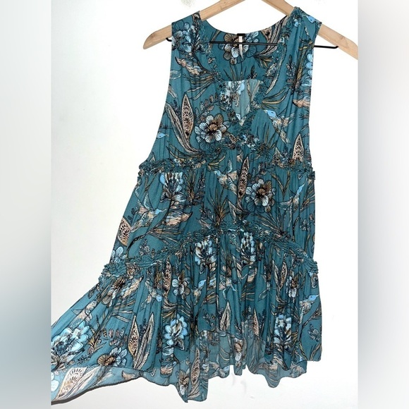 FREE PEOPLE Purple Haze Floral Boho Sleeveless Tunic Size XS - Picture 7 of 11